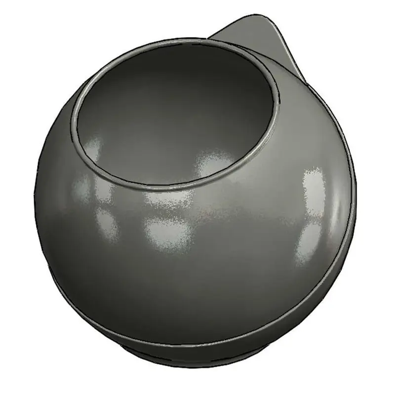 FRILICH Porzellankugel, grau 3,5 Liter ohne Deckel