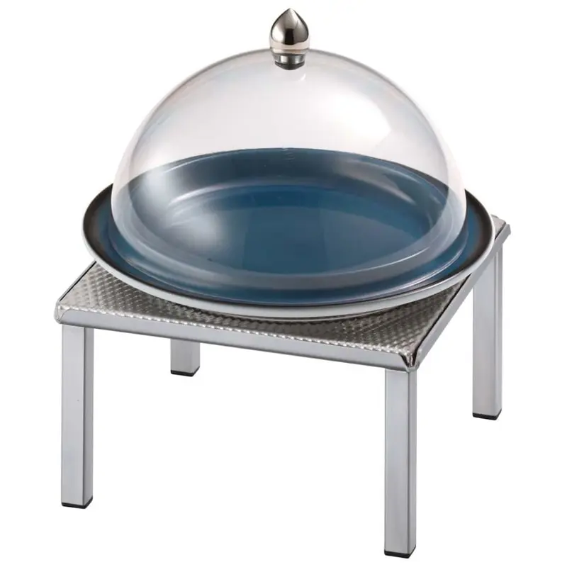 FRILICH RAISER INOX 'Clochenplatte' mit Porzellanteller, blau, H