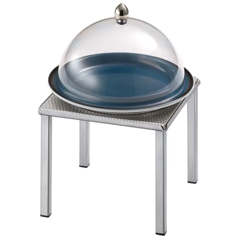FRILICH RAISER INOX 'Clochenplatte' mit Porzellanteller, blau, H