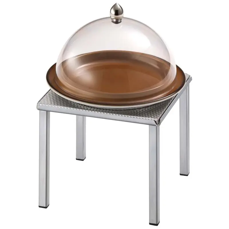 FRILICH RAISER INOX 'Clochenplatte' mit Porzellanteller, caramel, H