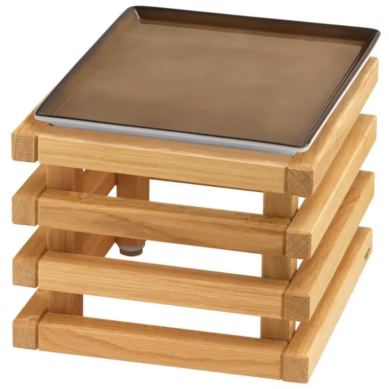 FRILICH RAISER OAK 'Frischeplatte' Porzellan, caramel 23x23, H
