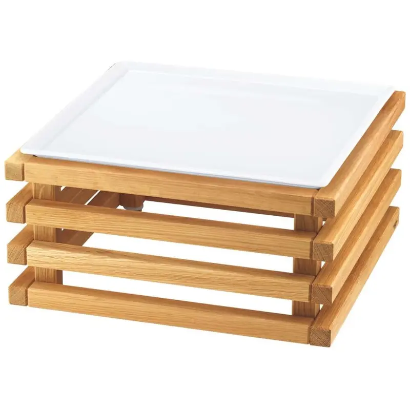 FRILICH RAISER OAK 'Frischeplatte' Porzellan, weiß 33x33, H