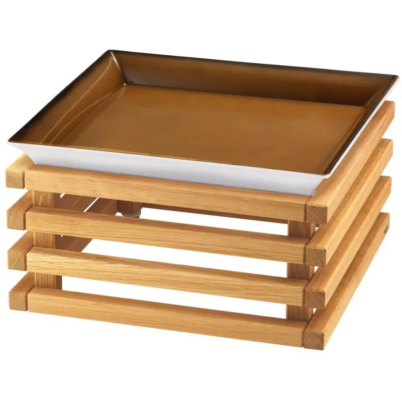 FRILICH RAISER OAK 'Frischeschale' Porzellan, caramel 33x33, H
