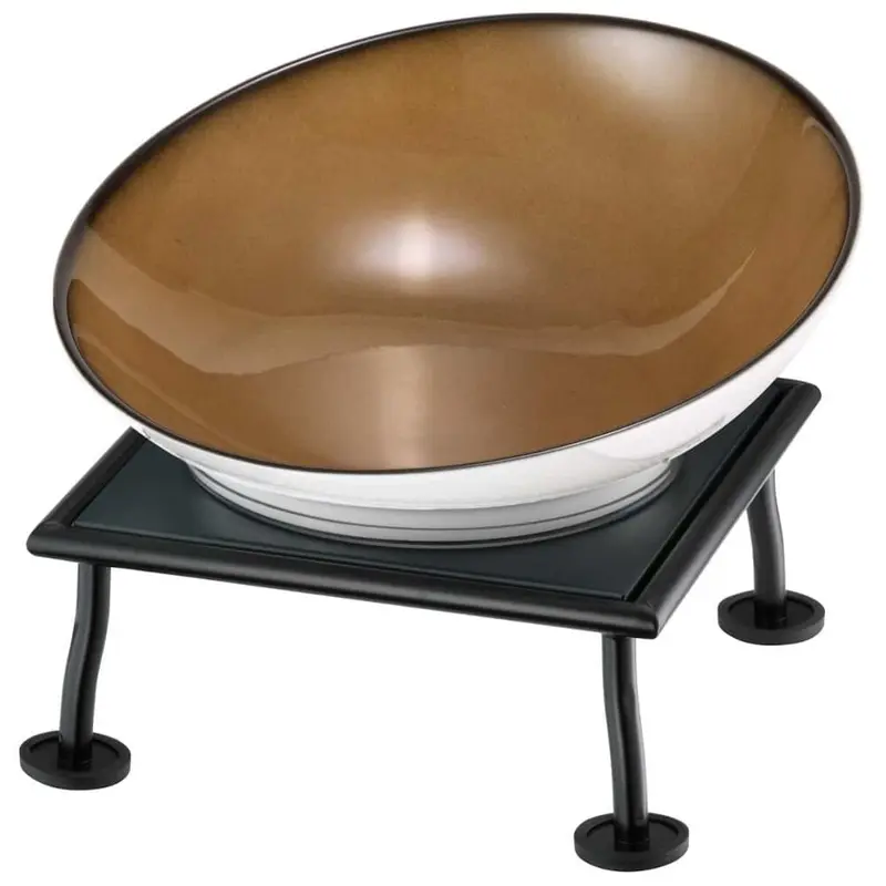 FRILICH RAISER RUSTIC 'Buffetschale', caramel, Metallfuß, H