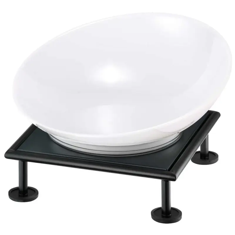 FRILICH RAISER RUSTIC 'Buffetschale' Porzellan, weiß, Metallfuß, H