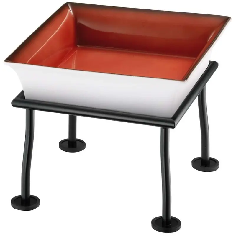 FRILICH RAISER RUSTIC 'Frischeschale' Porzellan, rot 23x23, H