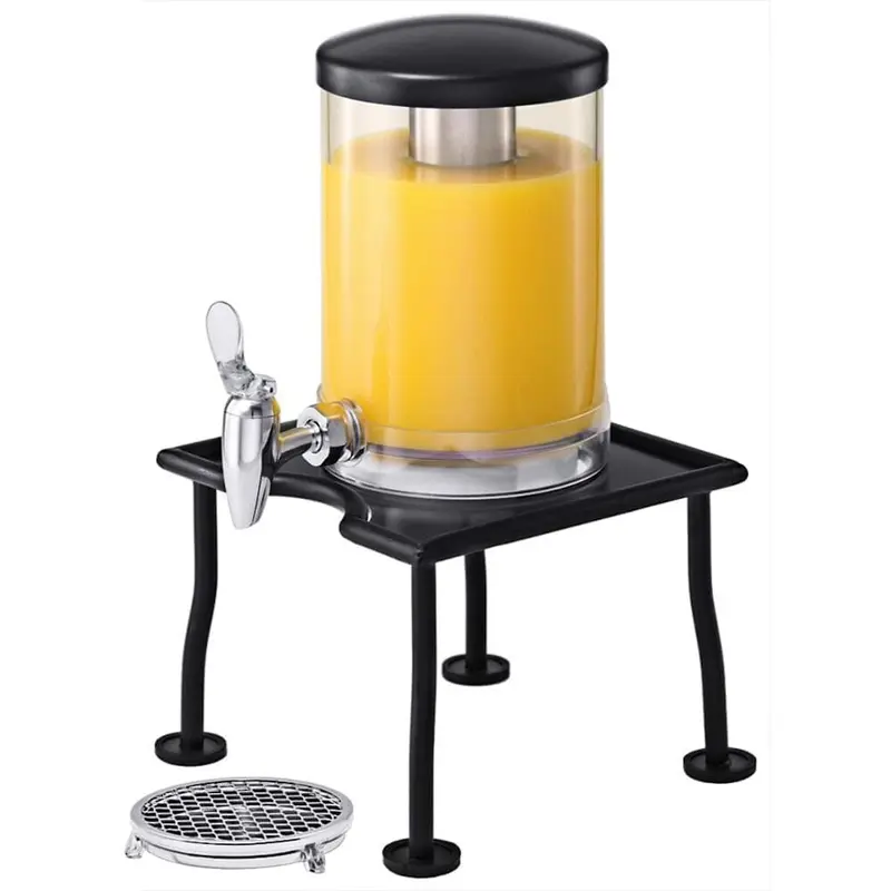 FRILICH RAISER RUSTIC'Saftkanne 2,5 l' EdelstahlHahn, Kühlakku, Metallfuß