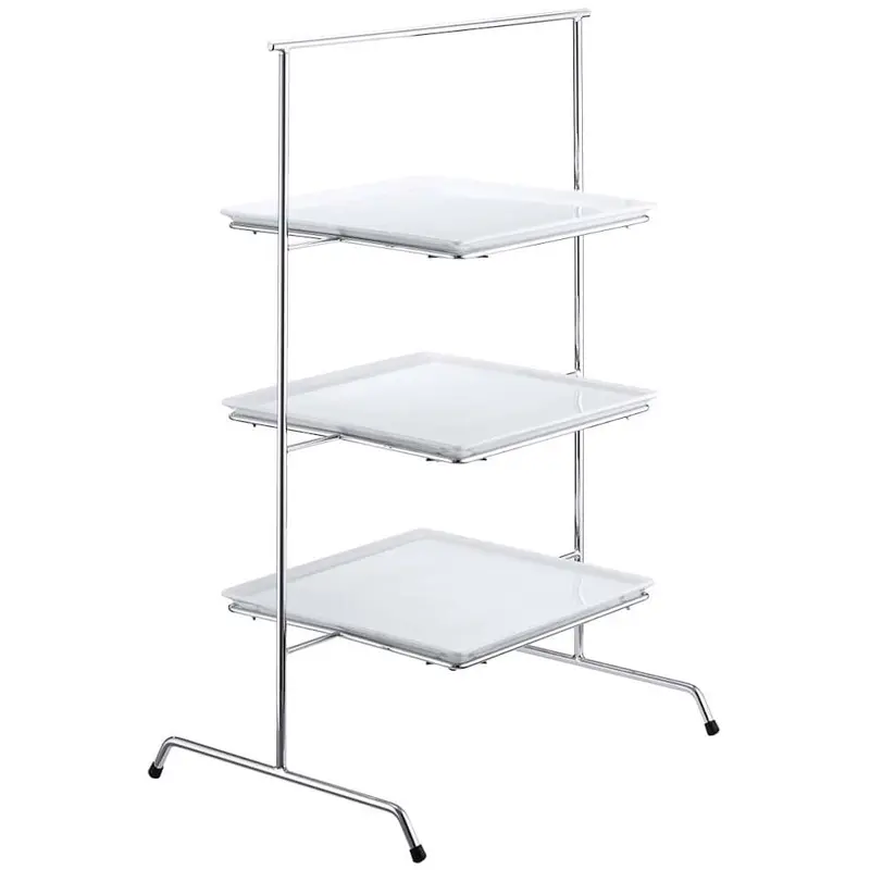 FRILICH UNISON 33x33 'Buffet Etagere, m.3 Porzellanpl., 36x52 cm, H