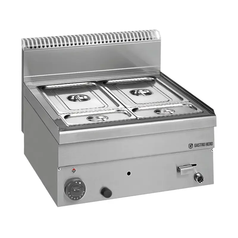 Gas Bain-Marie Serie 600 - 60/60 - GN 1/1+1/4+1/4 - Tischgerät - 5 kW