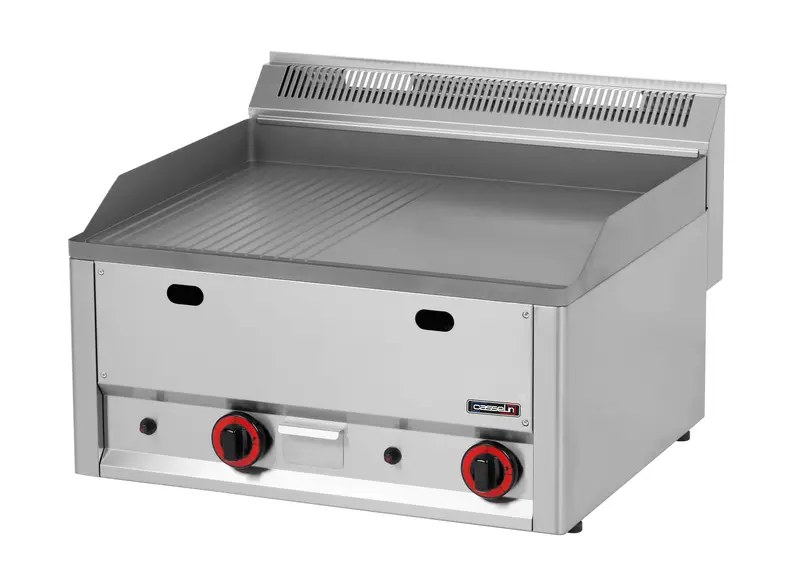 Gas-Grillplatte gerillt glatt Gusseisen 66