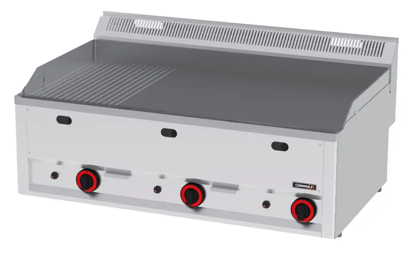 Gas-Grillplatte gerillt glatt Gusseisen 99