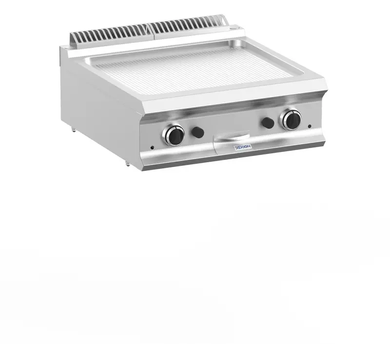Gasgrillplatte Dexion Lux 700 - 70/73 - gerillt - Tischgerät - 14 kW