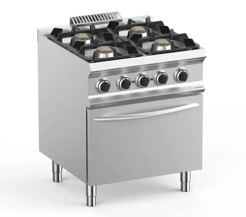 Gasherd Dexion Lux 700 - 70/73 mit Elektrobackofen - 4 Kochstellen - 22 kW