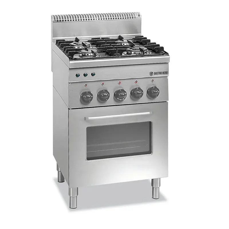 Gasherd Serie 600 - 60/60 mit Elektrobackofen,  Umluft und Elektrogrill