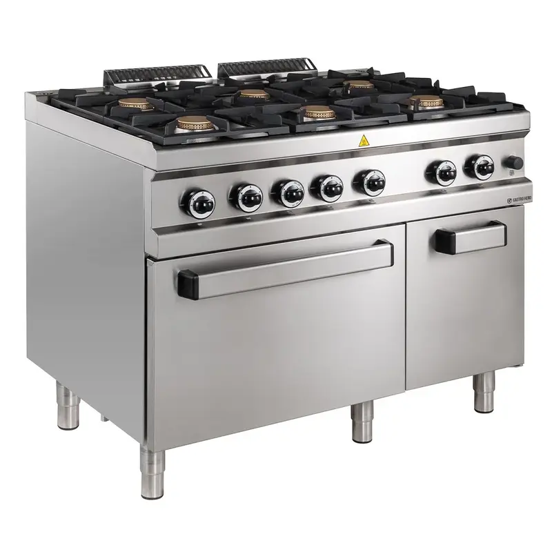 Gasherd Serie 700 - 110/70 mit Gasbackofen - 6 Kochstellen - 48 kW