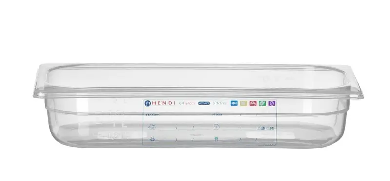 Gastronorm-Behälter 1/3, HENDI, GN 1/3, 2,5L, Transparent, 325x176x(H)65mm