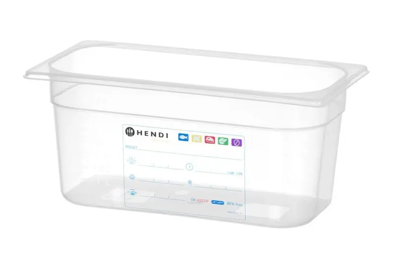 Gastronorm-Behälter 1/3, HENDI, GN 1/3, 5,7L, Transparent, 325x176x(H)150mm