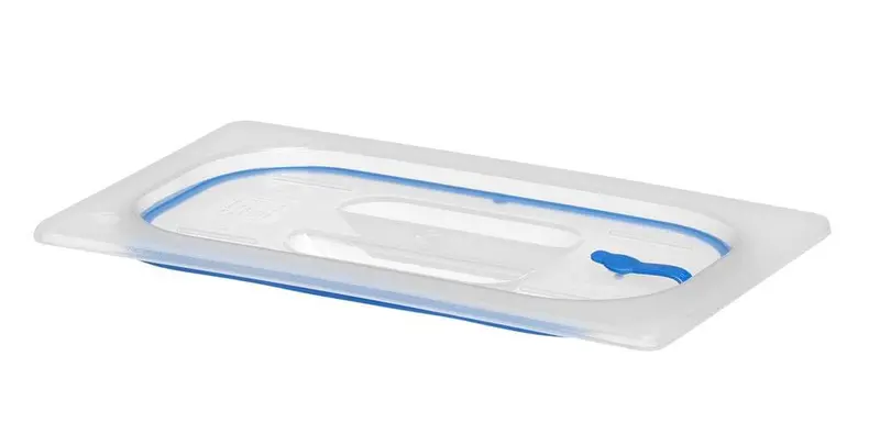 Gastronorm Deckel, luftdicht verschließbar, HENDI, GN 1/4, Transparent, 265x162mm