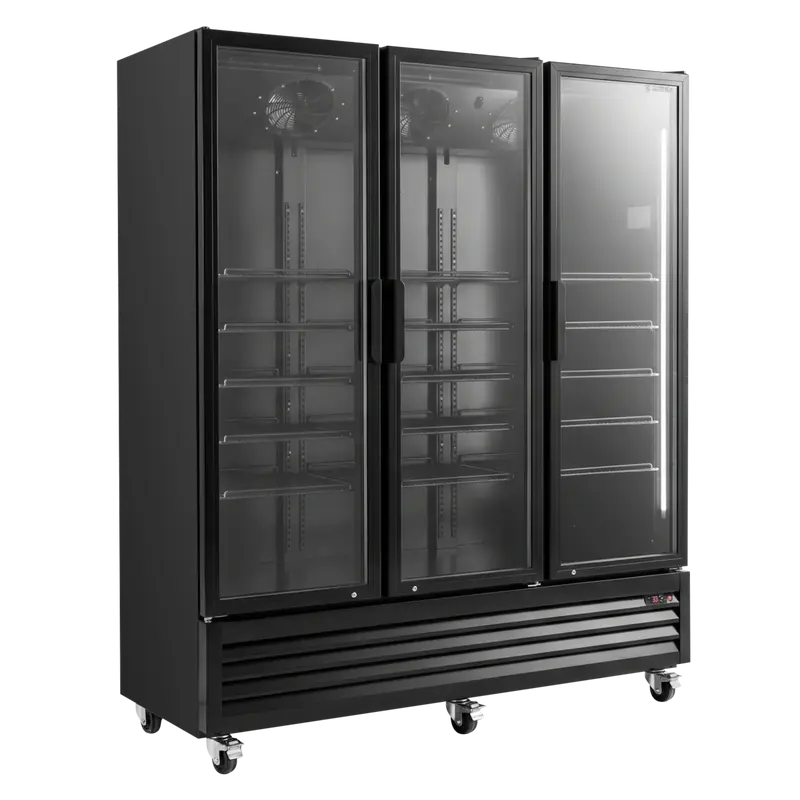 Getränkekühlschrank ECO 1500 mit Klapptüren, schwarz