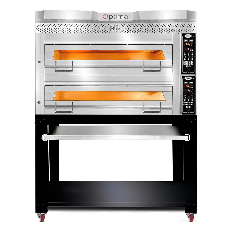 GMG Bäckerei-& Konditorei Ofen Inkl. Haube & Untergestell, Innenisolierung aus Steinwolle & Schamottstein, 2x 13,3 kW 400V