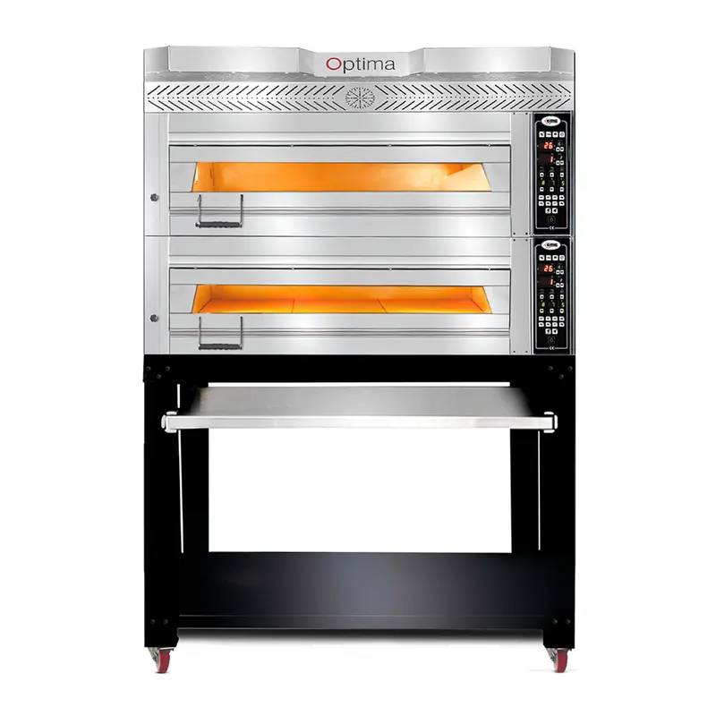 GMG Bäckerei-& Konditorei Ofen Inkl. Haube & Untergestell, Innenisolierung aus Steinwolle & Schamottstein, 2x 7,5 kW 400V