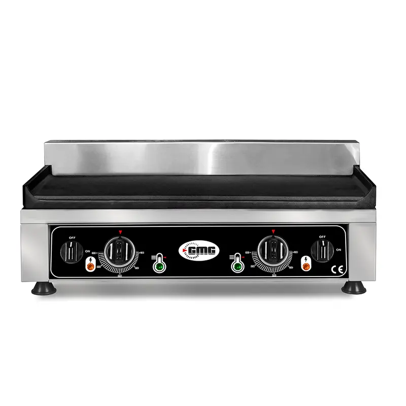 GMG Grillplatte 52 × 24 cm, glatt, 2 Heizzonen, Gusseisen
