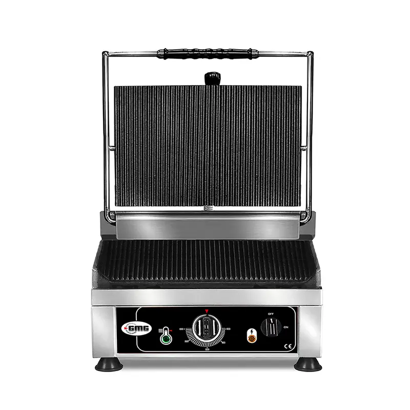 GMG Kontaktgrill, oben und unten gerillt, Gusseisen