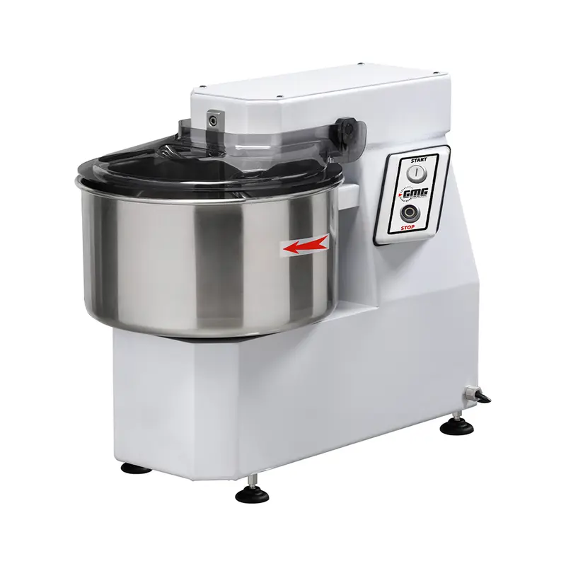 GMG Teigknetmaschine 32 Lt. / 25 Kg 400V, fester Kopf und Wanne, inkl. Spirale, Teigteiler und Wanne aus Edelstahl