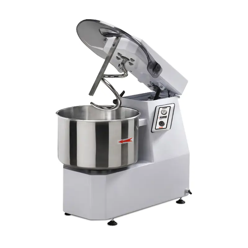 GMG Teigknetmaschine 62Lt. / 50Kg 400V, Hebbarer Kopf und Fester Kessel, Zweiphasige Geschwindigkeit