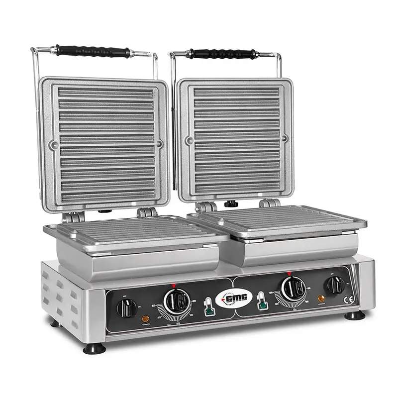 GMG Waffeleisen Churo, 2x (10x 21cm x 2cm x 1cm/2cm), Wechselbare Backplatte & einfache Montage, 50° bis 300°C, Leichte Reinigung
