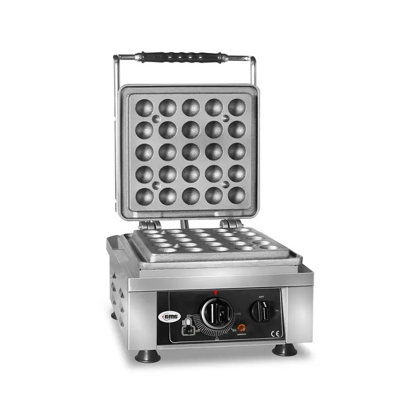 GMG Waffeleisen Lokmia-D, 1x (25 x 3,5cm Ø x 1,7cm / 3,4cm), 50° bis 300°C Feste Backplatte aus Gusseisen, Fettfangrinne