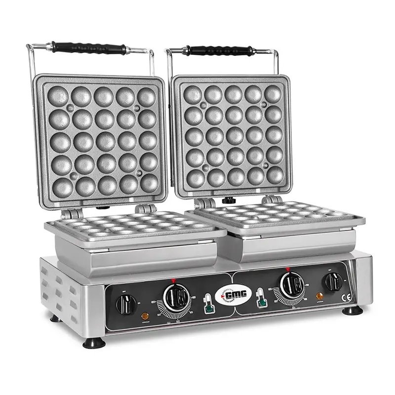 GMG Waffeleisen Lokmia-L, 2x (25 x 4,2cm Ø x 1,2cm/2,4cm), Wechselbare Backplatte & einfache Montage, 50° bis 300°C, Leichte Reinigung