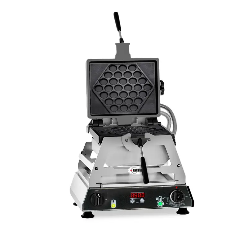 GMG Waffeleisen Rondo, 1x (20 x 20 x 1,4cm), Wechselbare Backplatte aus Gusseisen, 180° drehbar, 50° bis 300°C, Gehäuse Edelstahl, mit Timer