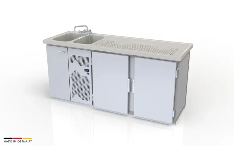 Hefa Biertheke Novis 2/0 mit zwei Spülbecken links
