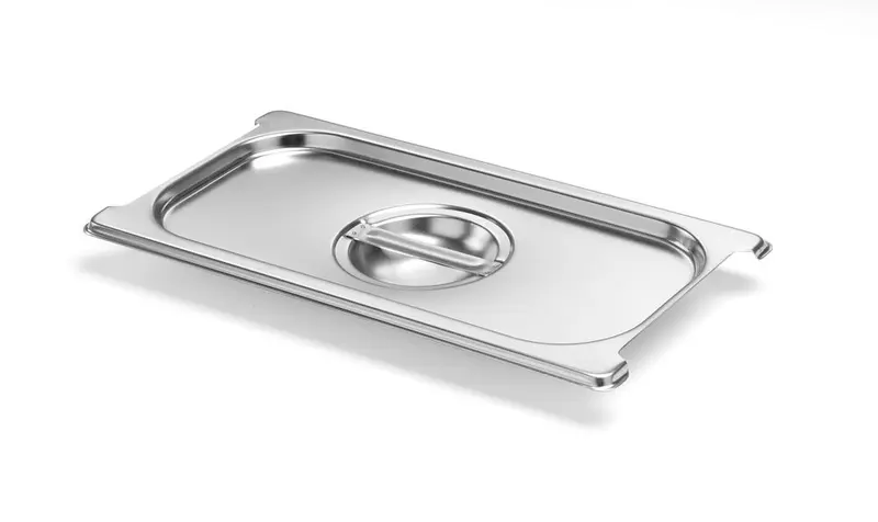 HENDI Deckel für GN Behälter mit Griffaussparung, 1/3 Edelstahl Profi Line PLUS