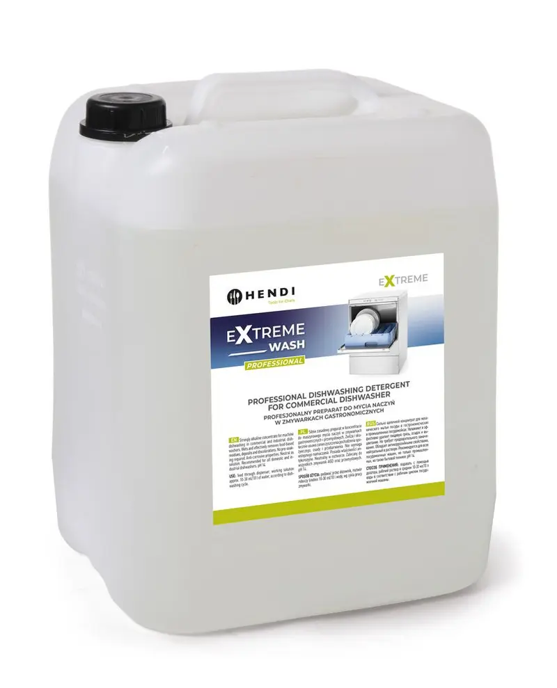 HENDI Extreme Wash Professionelles Geschirrspülmittel für Gewerbegeschirrspüler, 20 l für Geschirrspüler