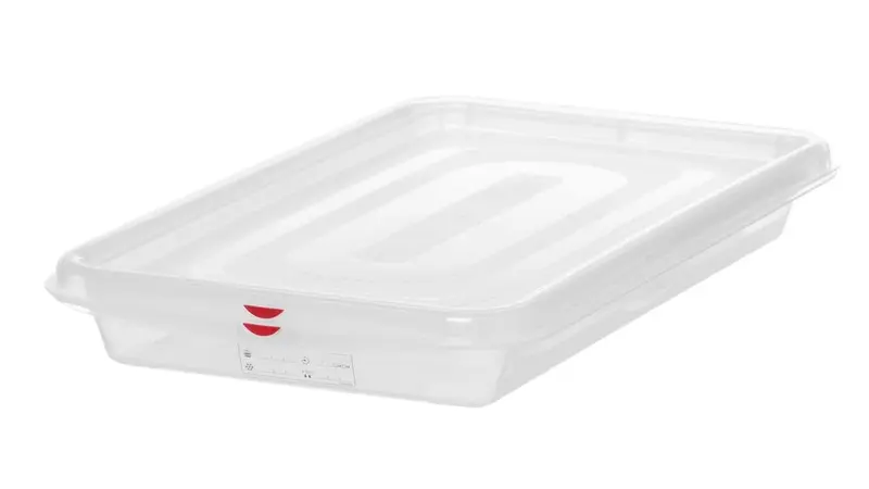Hendi GN-Behälter mit Deckel und HACCP-Clips, GN 1/1, 65 mm, 8 L, PP