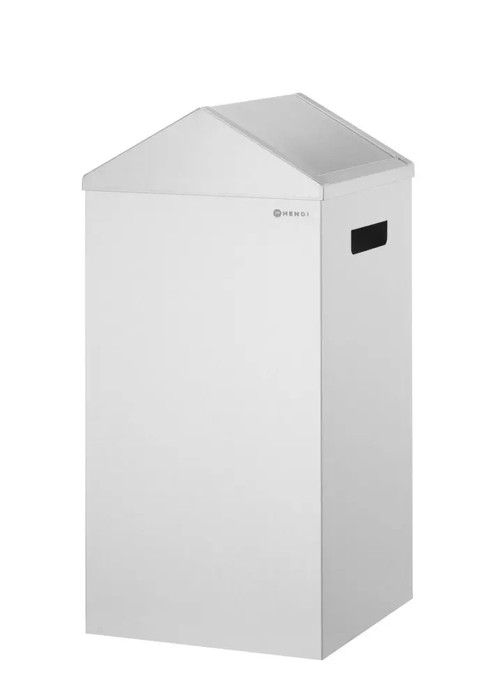 HENDI Mülleimer, 80 l Edelstahl 350x350x770 mm