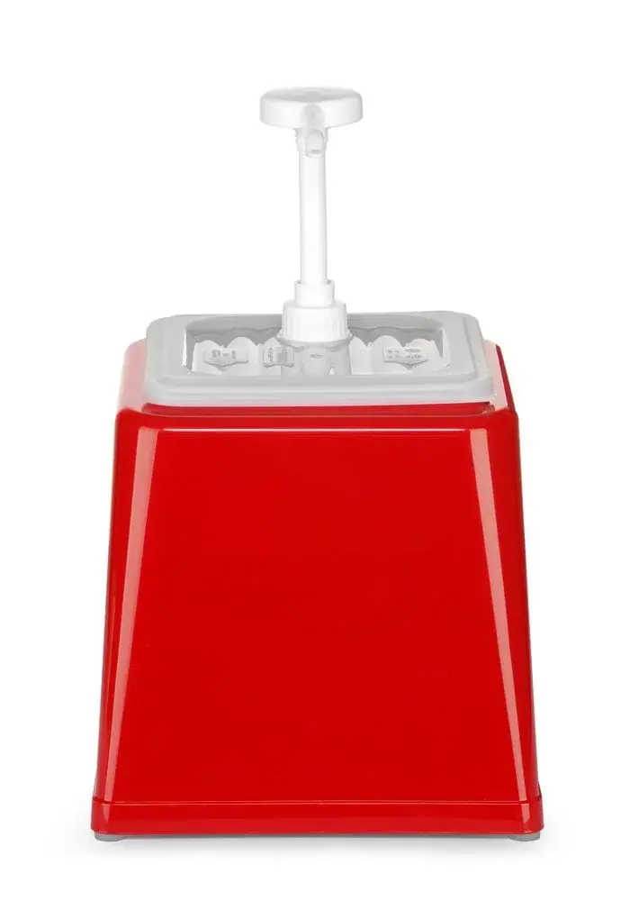 Hendi Pump-Saucenspender, 2,5L, Rot, 230x210x(H)250mm