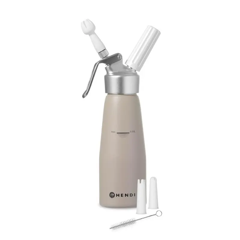 HENDI Sahnespender 0,5 l Taupe – Quiet Luxury Edition