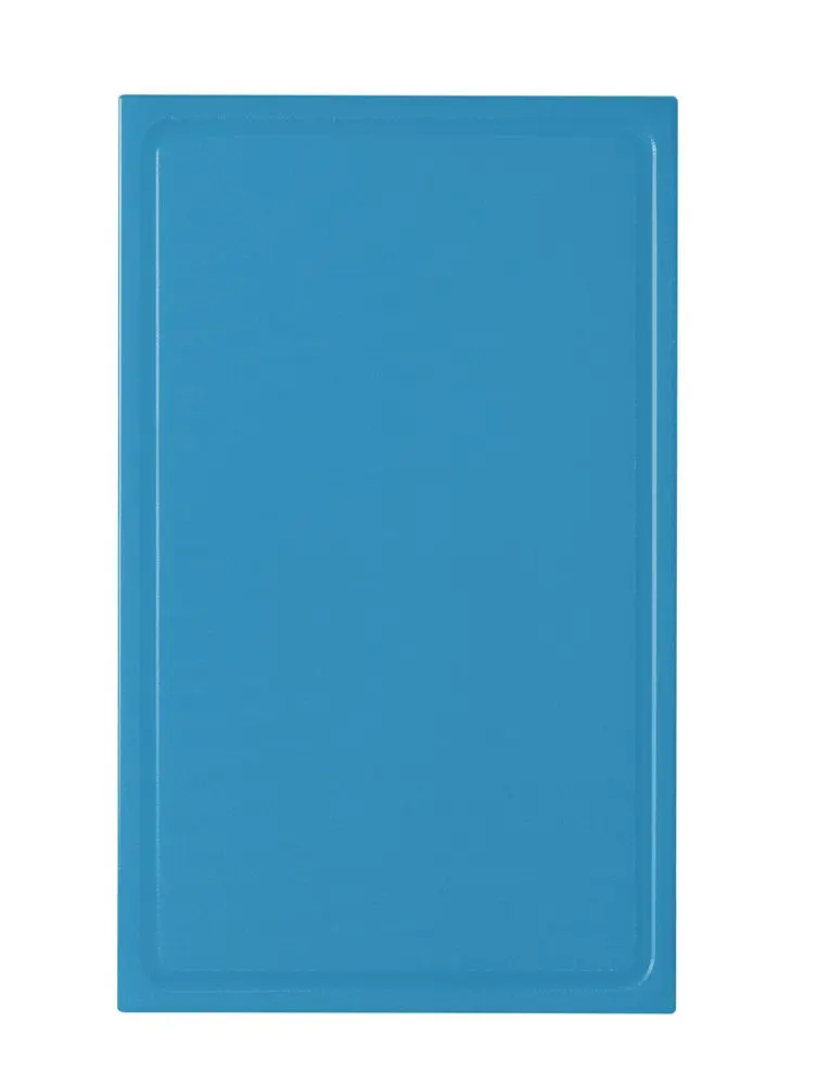 HENDI Schneidebrett mit Saftrinne, blau 530x325x20 mm HDPE