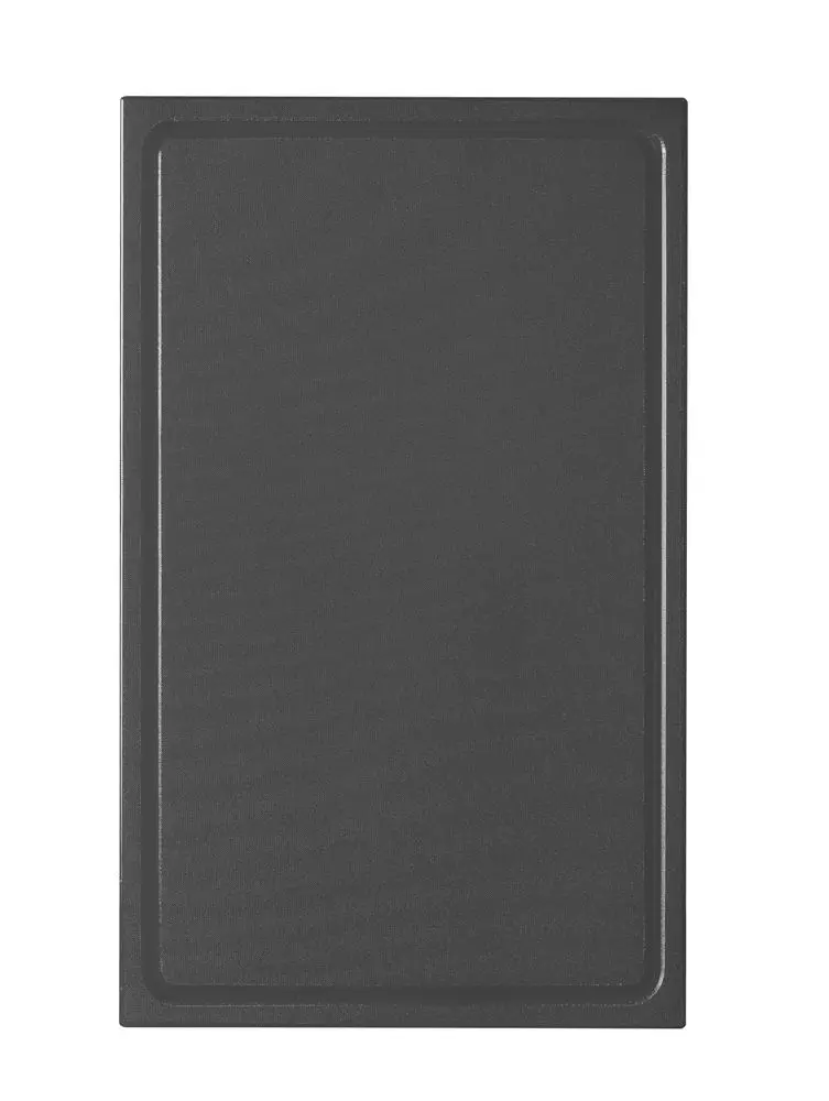 HENDI Schneidebrett mit Saftrinne, schwarz 530x325x20 mm HDPE