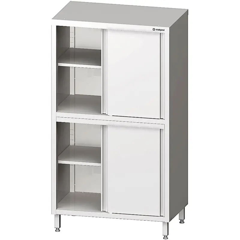 Hochschrank mit zwei Schrankräumen und Schiebetüren, 1800 mm Höhe