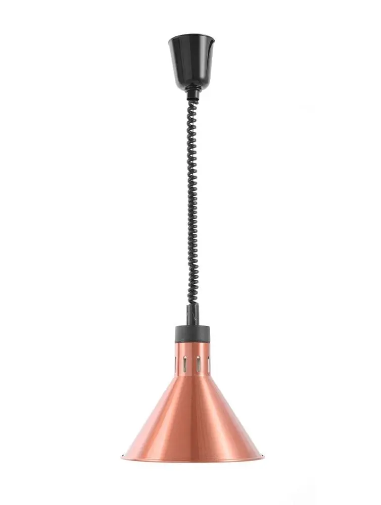 Höhenverstellbare Wärmelampe, konisch, HENDI, Kupfer, 230V/250W, ⌀275x(H)250mm