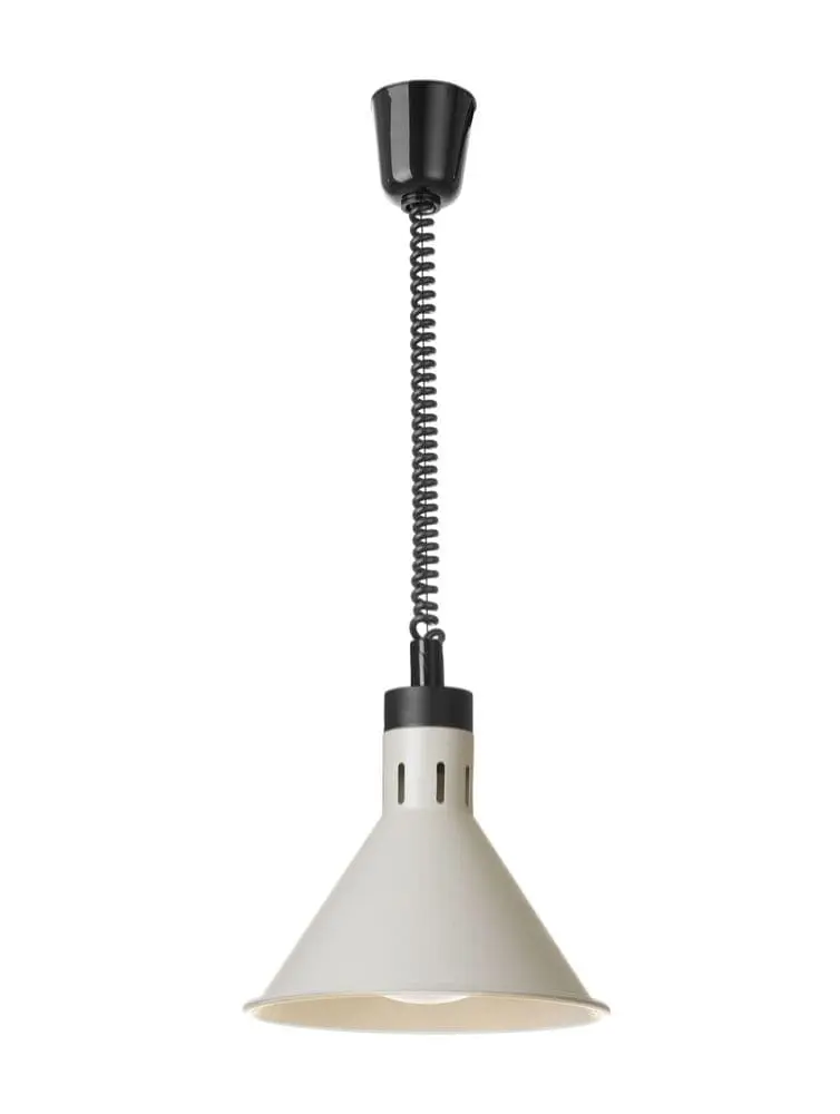 Höhenverstellbare Wärmelampe, konisch, HENDI, Weiß, 230V/250W, ⌀275x(H)250mm