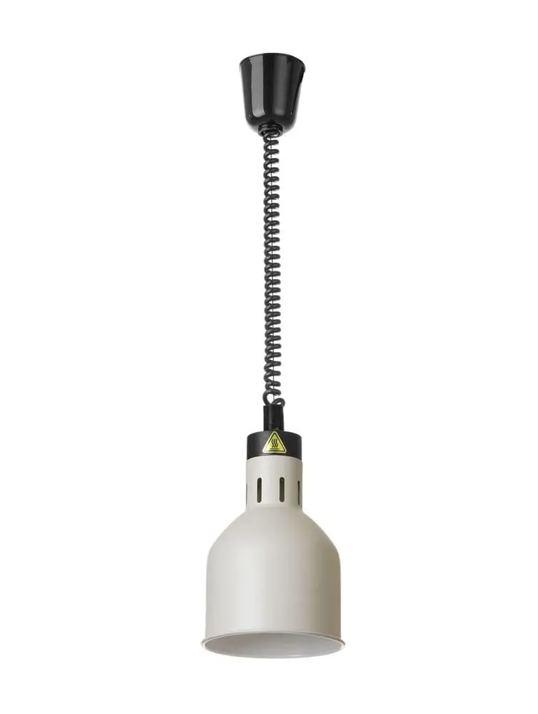 Höhenverstellbare Wärmelampe, zylinderförmig, HENDI, Weiß, 230V/250W, ⌀175x(H)250mm