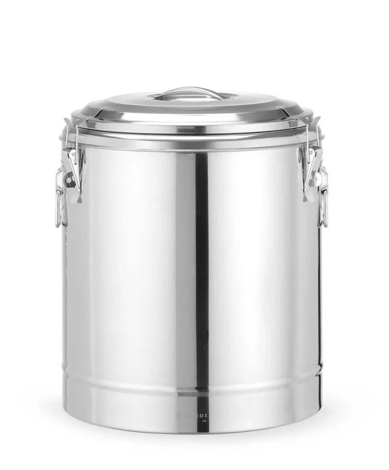 Isolierter tragbarer Behälter, HENDI, Kitchen Line, 36L, Silber, ⌀400x(H)500mm