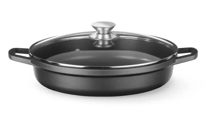 Kasserolle mit Antihaft-Beschichtung, HENDI, 4,3L, Schwarz, 425x332x(H)70mm