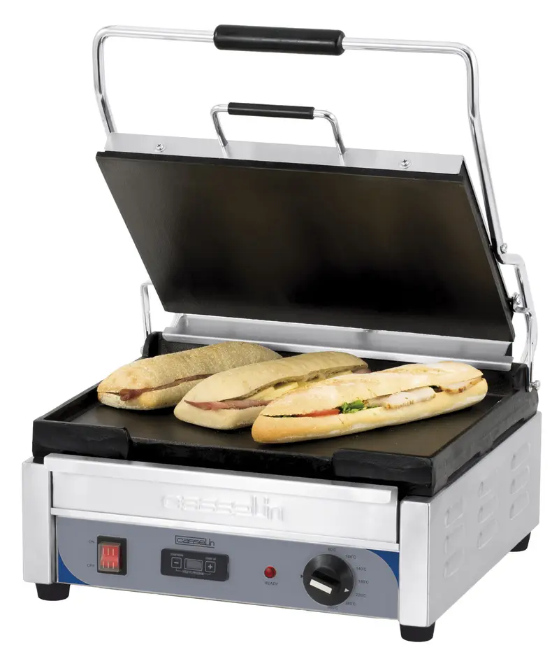 Kontaktgrill Premium groß Platten glatt - glatt mit Timer