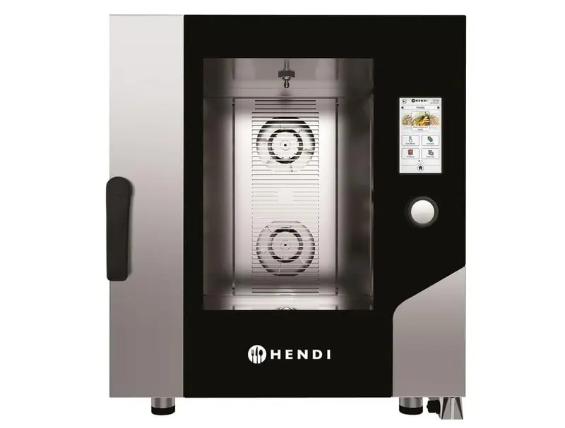 Konvektionsdampfgarer – Touch 7 x GN 1/1, elektrisch, mit direktem Dampf und Touchscreen-Steuerung, HENDI, 730x784x(H)850mm
